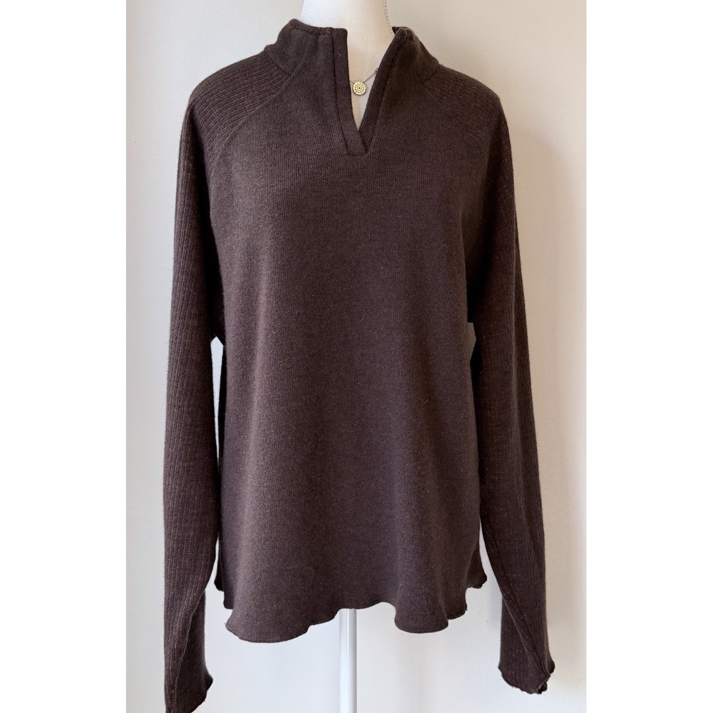 Mountain Hardwear Women's Wool Blend Sweater XL Brown Granola Gorpcore